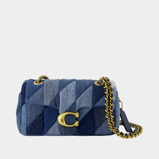 Patchwork Denim Tabby Shoulder Bag 20 - Coach - Cotton - Blue
