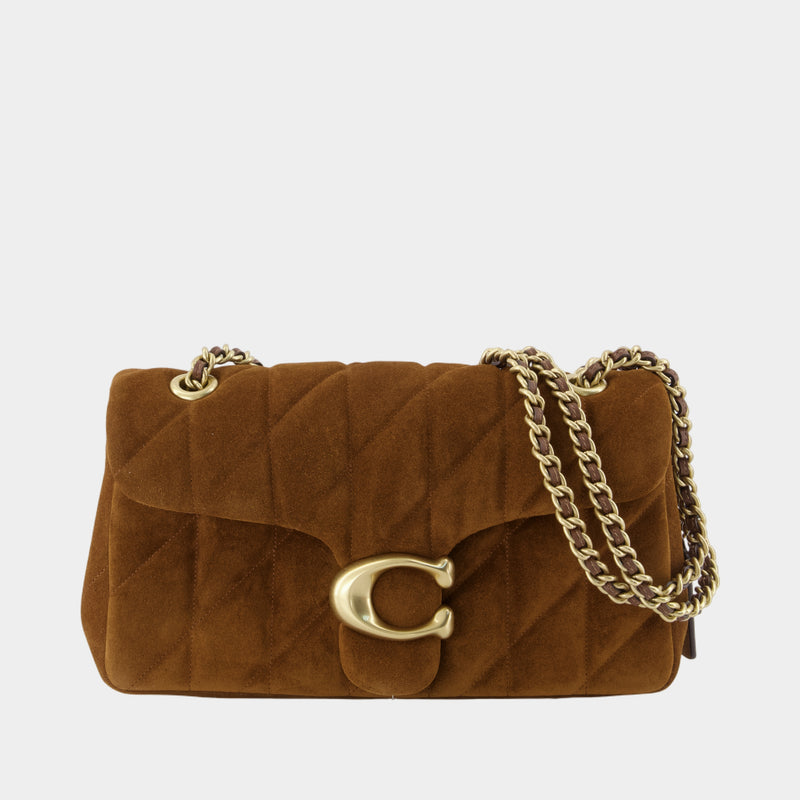Tabby 26 With Chain Shoulder Bag - Coach - Suede - Brown
