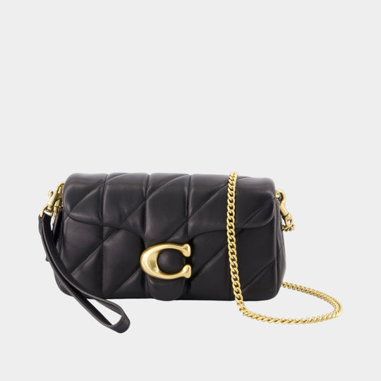 Quilted Tabby Chain 19 Crossbody - Coach - Leather - Black