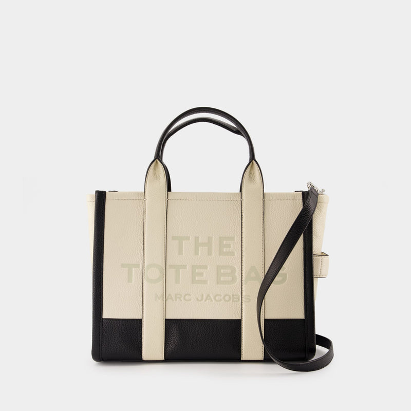 The Medium Tote 白色皮制中号托特单肩包