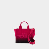 The Small Tote 黑色/粉色棉质小号托特包