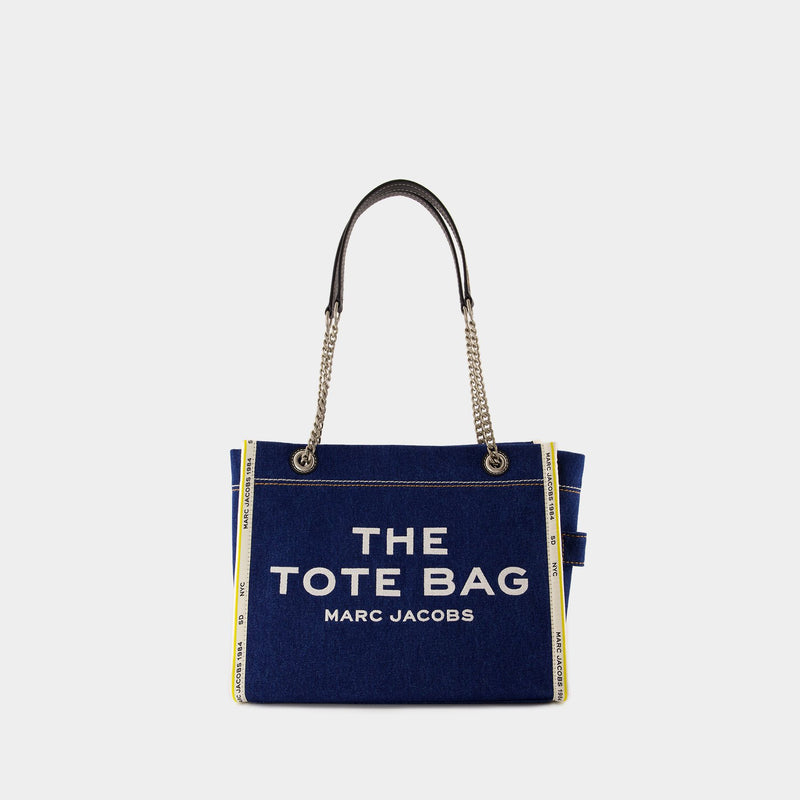 The Medium Tote 黑色棉质中号托特包