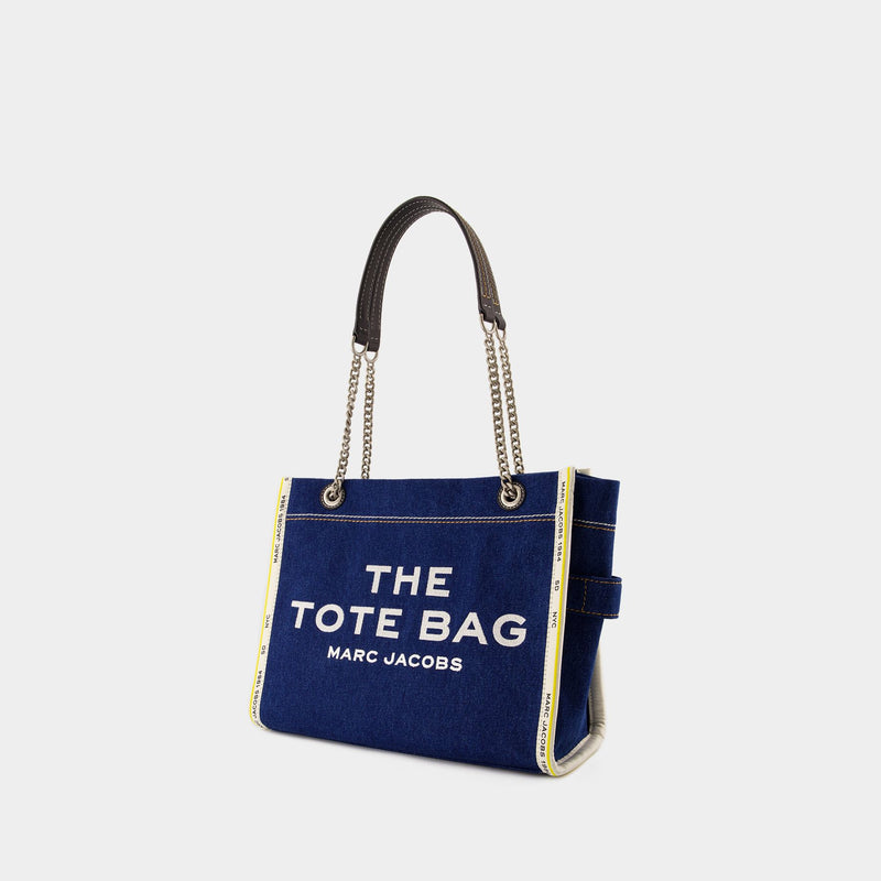 The Medium Tote 黑色棉质中号托特包