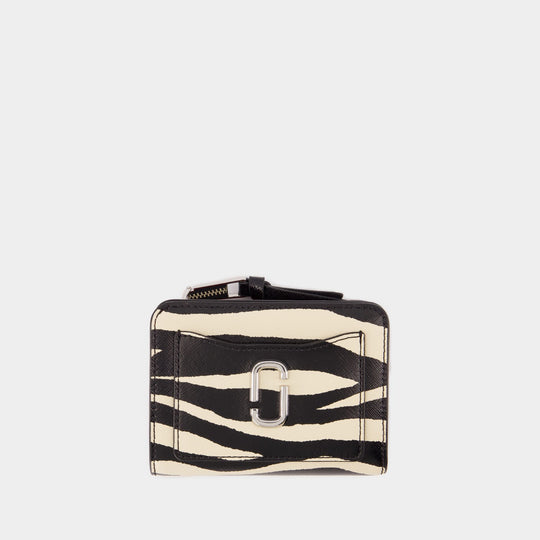 The Mini Compact 黑色皮制迷你钱包