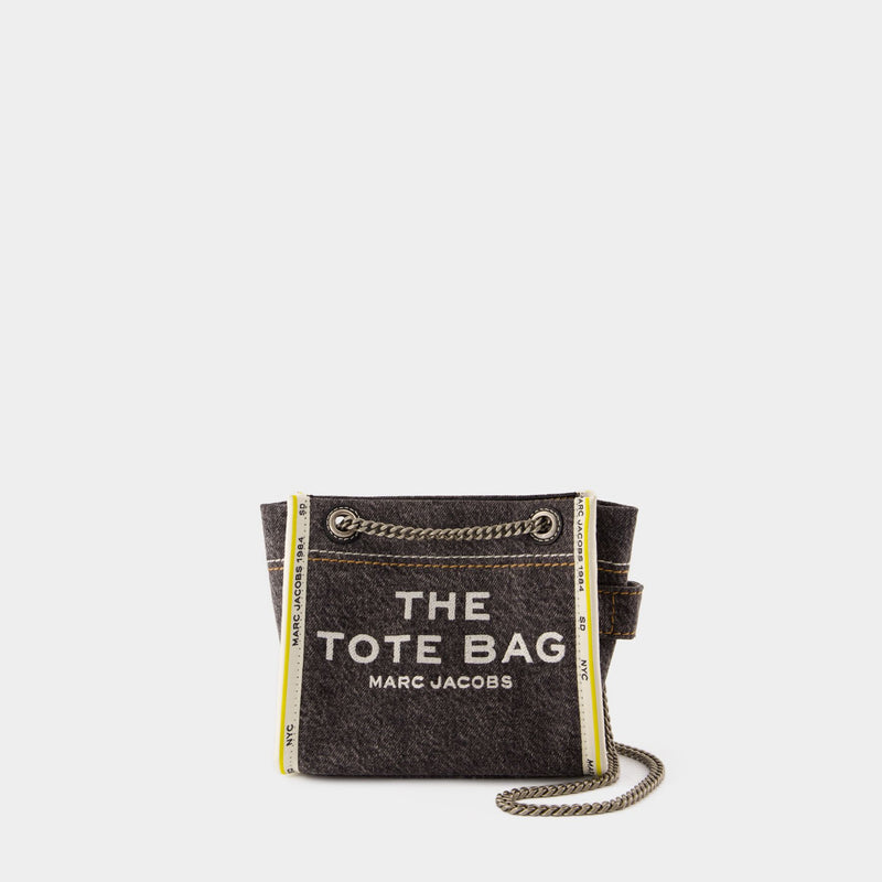 The Mini Tote 黑色棉质迷你托特包