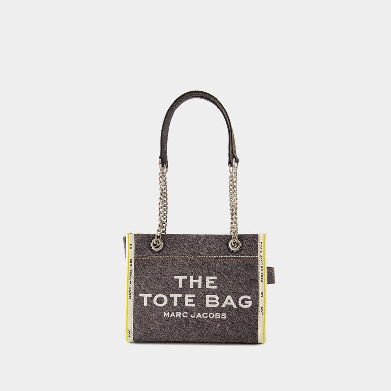 The Small Tote 黑色棉质小号托特包