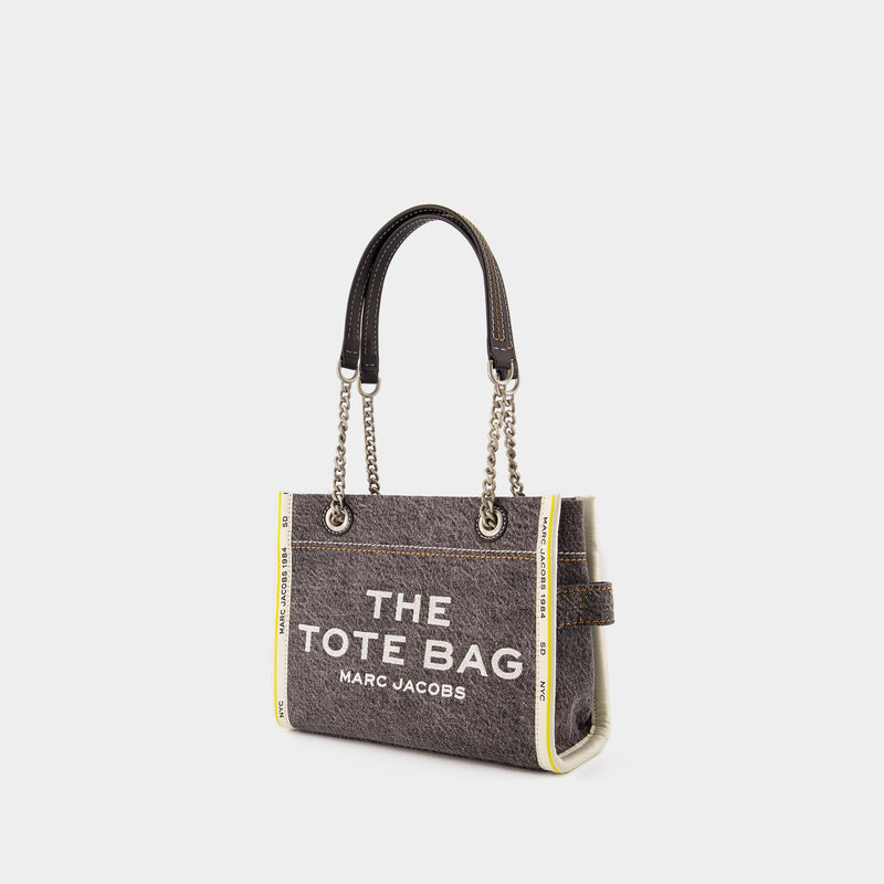 The Small Tote 黑色棉质小号托特包