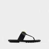 The Dual T Sandals - Marc Jacobs - Leather - Black