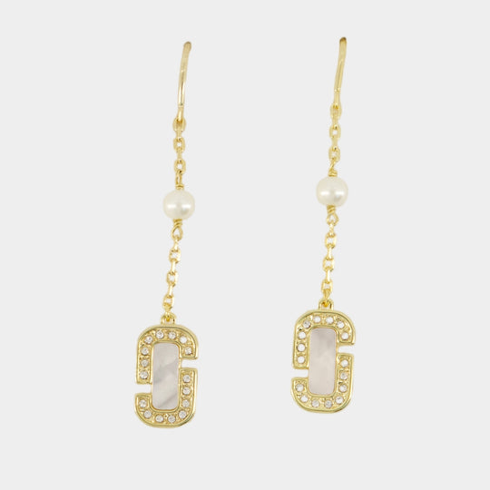 Mop Drop Earrings - Marc Jacobs - Metal - Gold