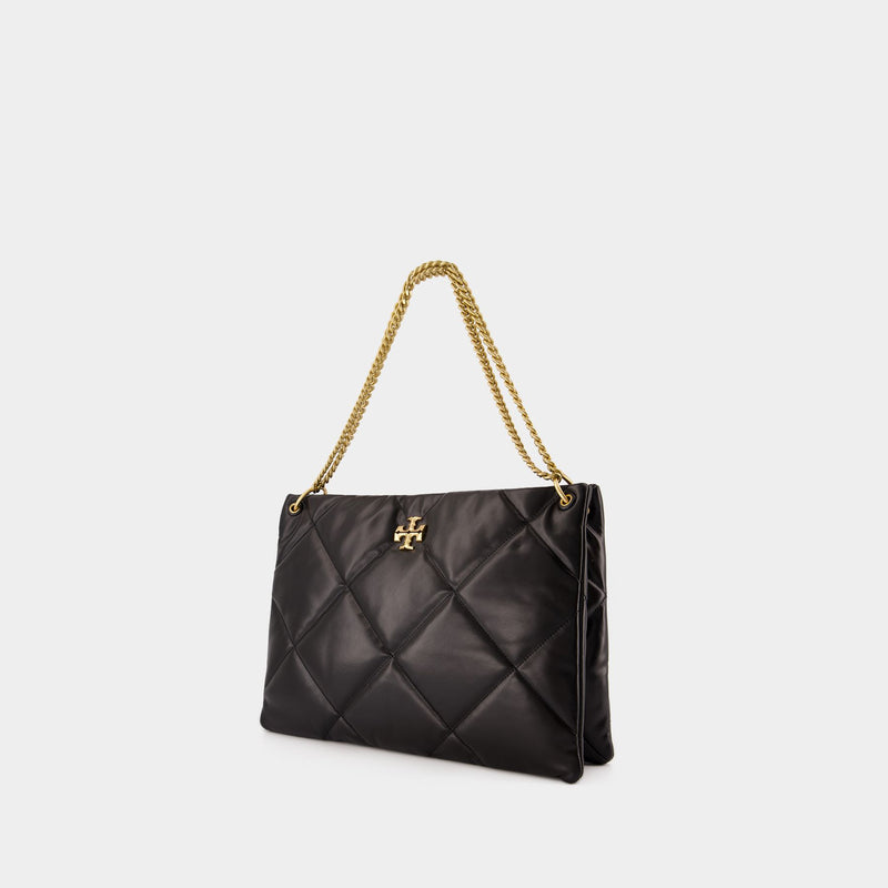 Tory Burch Kira Diamond黑色皮质购物袋