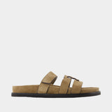 Ines Sport Sandals - Tory Burch - Leather - Beige