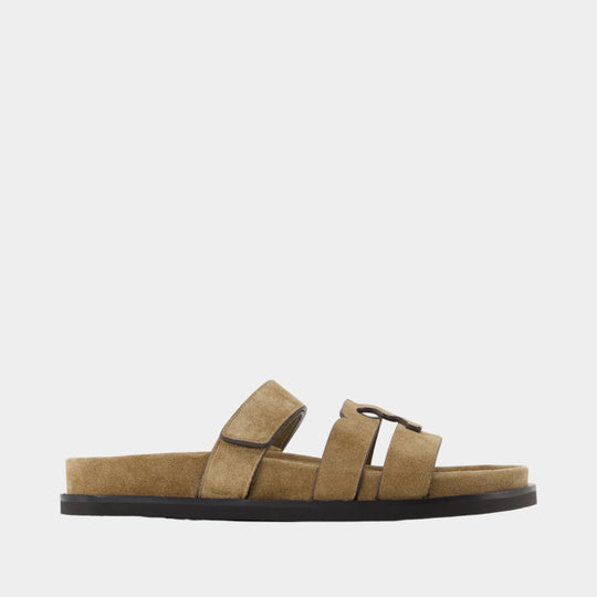 Ines Sport Sandals - Tory Burch - Leather - Beige