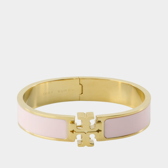 Icon Enamel Bracelet - Tory Burch - Metal - Gold/Pink