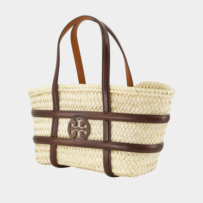 Ella Straw Small Shopper Bag - Tory Burch - Raffia - Neutral