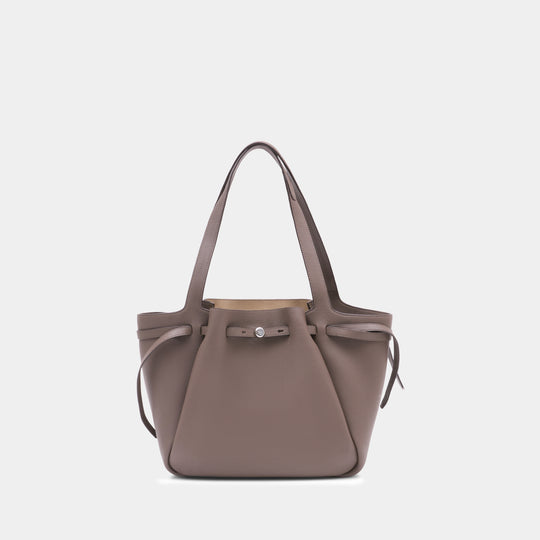 Romy shopping bag - Tory Burch - Leather - Taupe