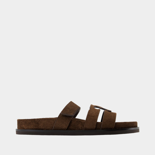 Ines Sport Sandals - Tory Burch - Leather - Brown