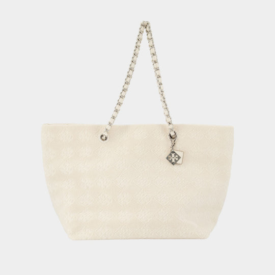 Ella Terry Shopper Bag - Tory Burch - Cotton - Neutral