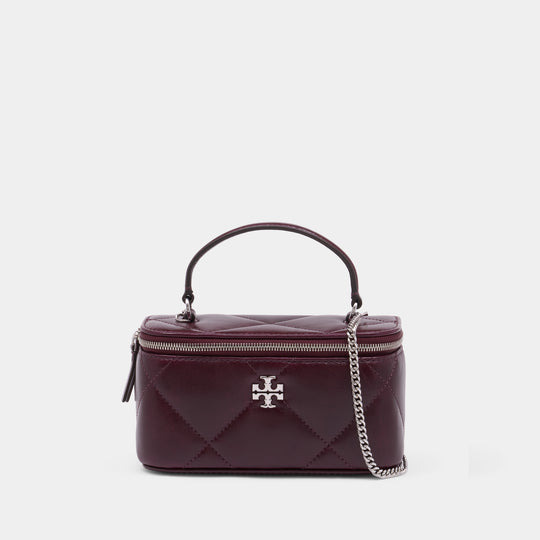Kira Diamond Vanity Crossbody - Tory Burch - Leather - Burgundy