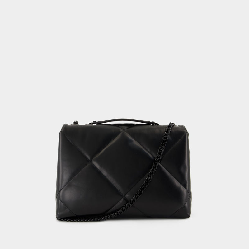 Kira Diamond Powder Convertible Bag - Tory Burch - Leather - Black