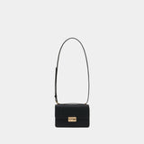T-Monogram Pebble Shoulder Bag - Tory Burch - Leather - Black