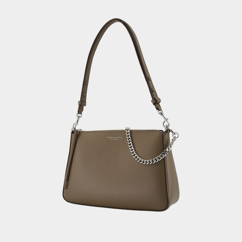 Perry Shoulder Bag - Tory Burch - Leather - Khaki