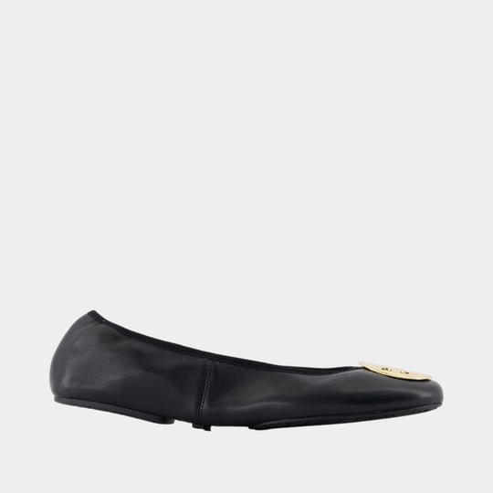 Reva Travel Ballerinas - Tory Burch - Leather - Black