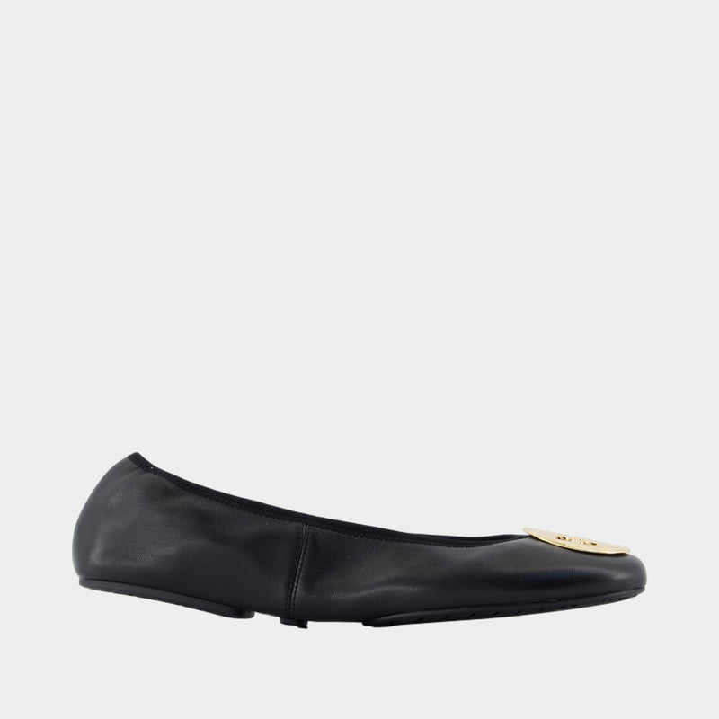 Reva Travel Ballerinas - Tory Burch - Leather - Black
