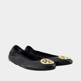 Reva Travel Ballerinas - Tory Burch - Leather - Black
