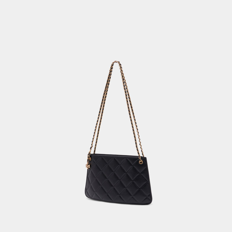 Fleming Shoulder Bag - Tory Burch - Leather - Black