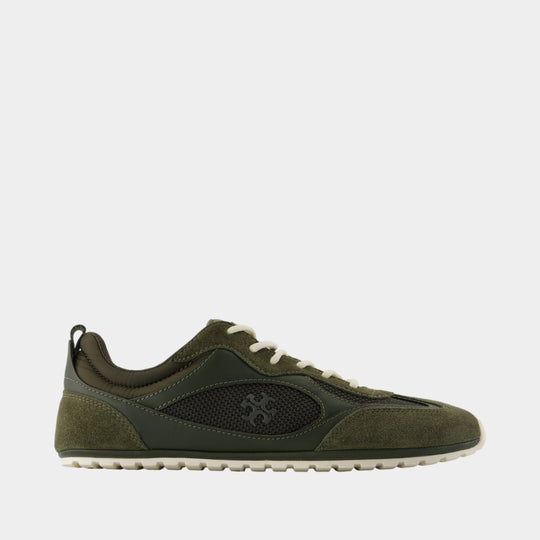 Travel Sneakers - Tory Burch - Leather - Khaki