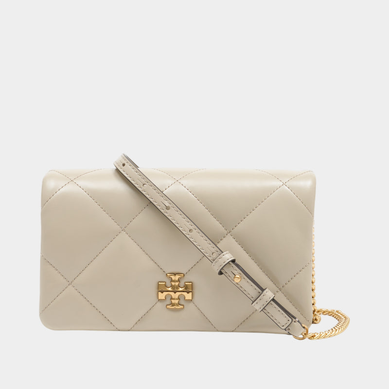 Kira Diamond Quilt Crossbody - Tory Burch - Leather - White