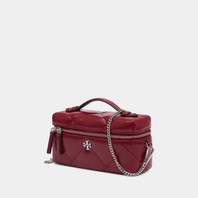 Kira Diamond Quilt East West Crossbody - Tory Burch - Leather - Red