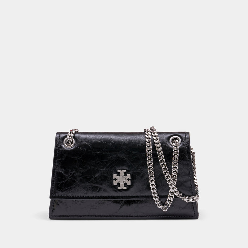 Kira Turnlock Mini Shoulder Bag - Tory Burch - Leather - Black