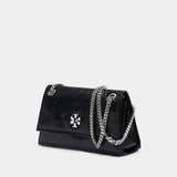 Kira Turnlock Mini Shoulder Bag - Tory Burch - Leather - Black