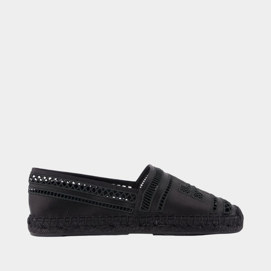 Open Weave Espadrilles - Tory Burch - Viscose - Black