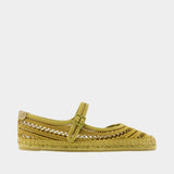 Open Weave Espadrilles - Tory Burch - Viscose - Green