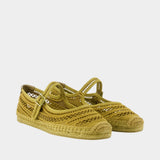 Open Weave Espadrilles - Tory Burch - Viscose - Green