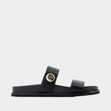 Romy Sport Sandals - Tory Burch - Leather - Black