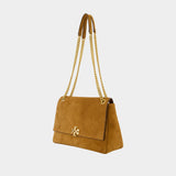 Charlie Shoulder Bag - Tory Burch - Leather - Brown