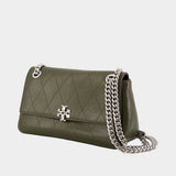 Charlie Small Shoulder Bag - Tory Burch - Leather - Khaki