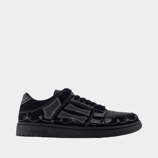 Western Skel Top Low Sneakers - Amiri - Leather - Black