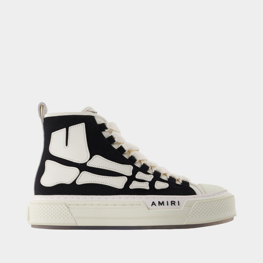 Skel Court Hi Sneakers - Amiri - Canvas - Black