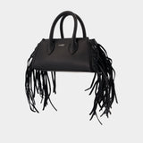Fringe Micro Honey Shoulder Bag - Amiri - Leather - Black