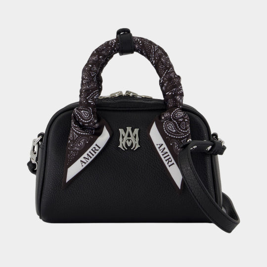 Micro Bowling Purse - Amiri - Leather - Black