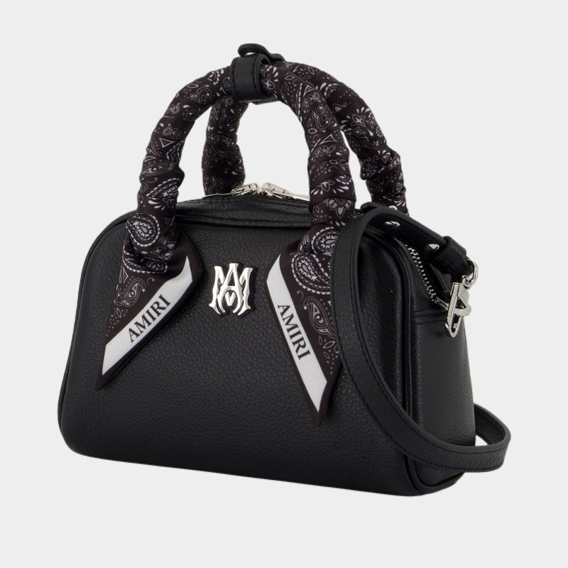 Micro Bowling Purse - Amiri - Leather - Black