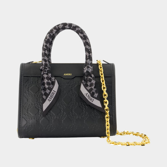 Ma Quad Micro Triangle Bag - Amiri - Leather - Black