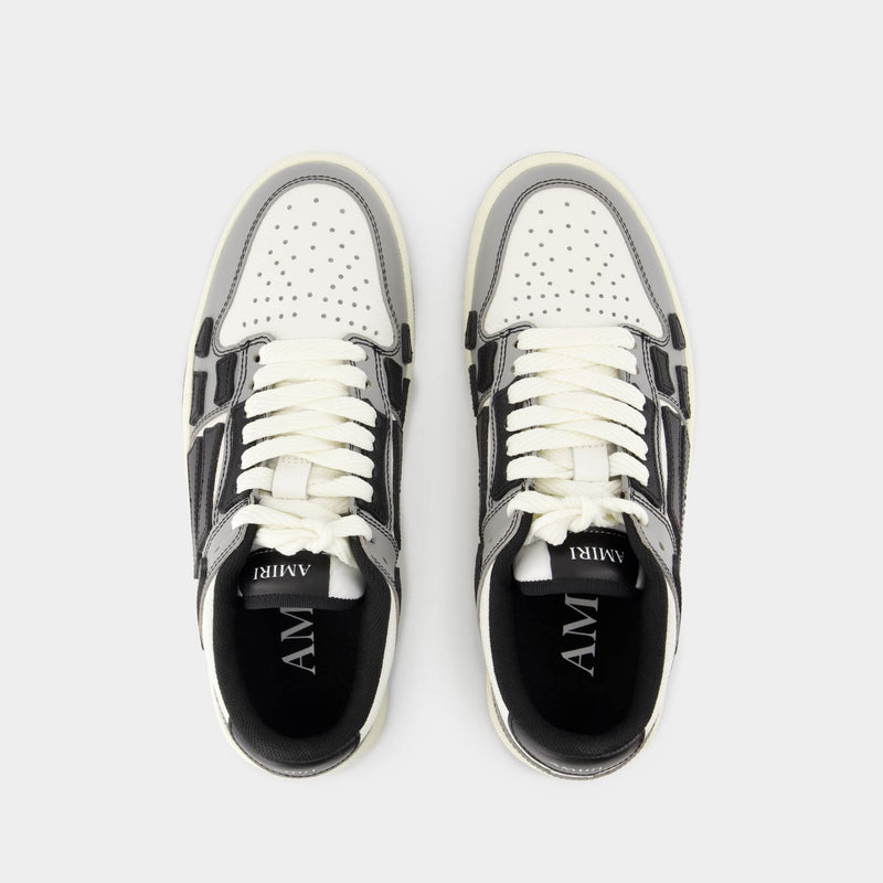 Varsity Skel Top Low Sneakers - Amiri - Leather - Black