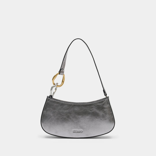 Ollie Shoulder Bag - Staud - Leather - Silver