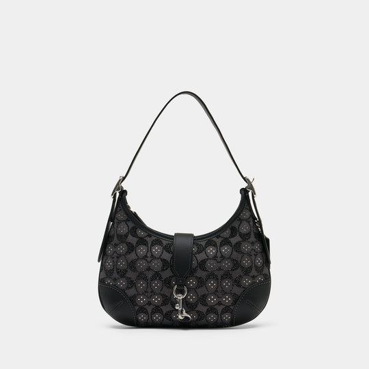 The  Originals Crystal Signature Shoulder Bag - Coach - Leather - Black