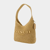 Weave Straw Brooklyn 28 Shoulder Bag - Coach -  - Beige